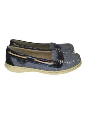 Sperry Chambray Two-Tone Blue Casual Boat Shoe/Loafer/Slip-on Size 7.5